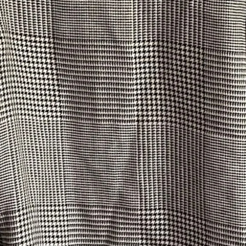 L’AGENCE Checked Button Front Long Sleeve Blouse Black Cream XS - Picture 5 of 6